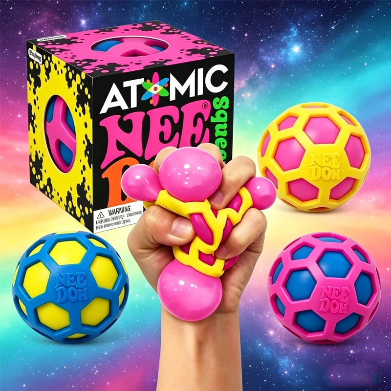 NeeDoh Atomic Stress Ball — Squishy Sensory Fidget Toy