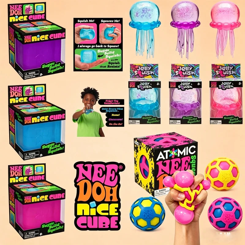 NeeDoh Atomic Stress Ball — Squishy Sensory Fidget Toy